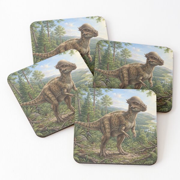 Item preview, Realistic Pachycephalosaurus Paleoart, Cretaceous Dinosaur Illustration I designed and sold by Yaremchuk.