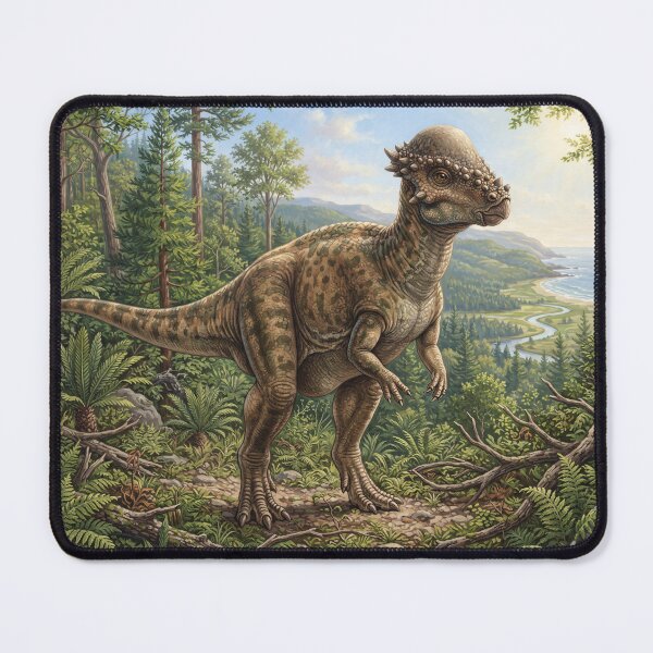 Item preview, Realistic Pachycephalosaurus Paleoart, Cretaceous Dinosaur Illustration I designed and sold by Yaremchuk.