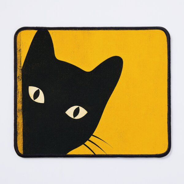 Item preview, Black Cat Minimalist Art – Mysterious Cat Lover Halloween Aesthetic designed and sold by AbstractAuraArt.