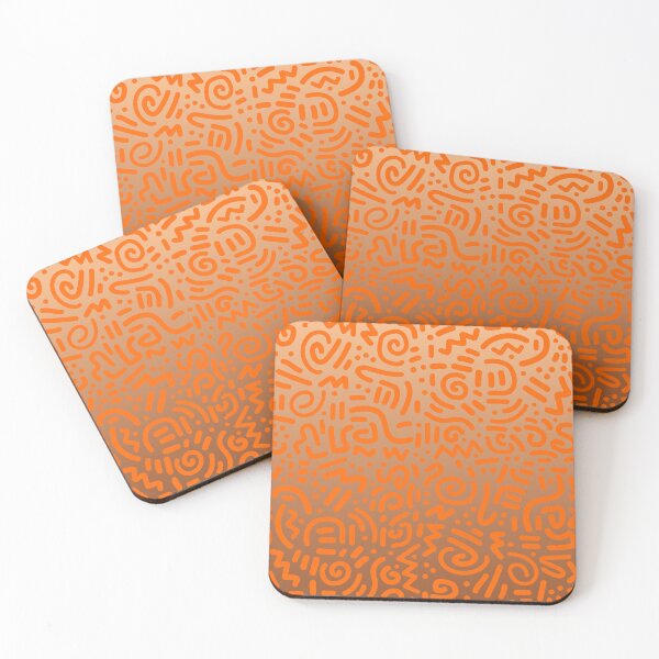Item preview, Abstract Memphis Scribble – Retro 90s Line Art | Orange designed and sold by Frohyou.