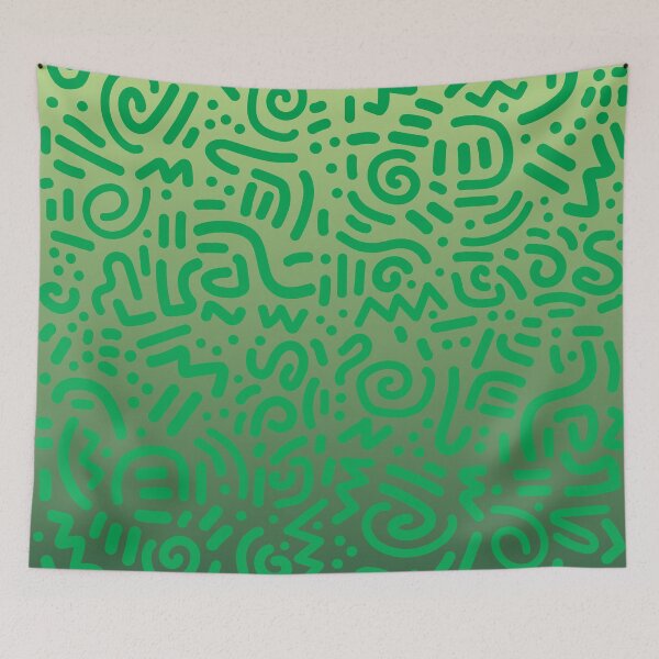 Item preview, Abstract Memphis Scribble – Retro 90s Line Art | Green designed and sold by Frohyou.
