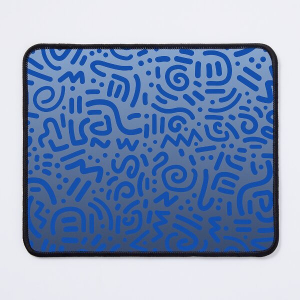 Item preview, Abstract Memphis Scribble – Retro 90s Line Art | Blue designed and sold by Frohyou.