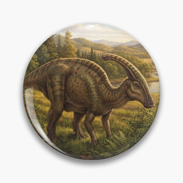 Item preview, Realistic Parasaurolophus Paleoart, Cretaceous Dinosaur Illustration I designed and sold by Yaremchuk.