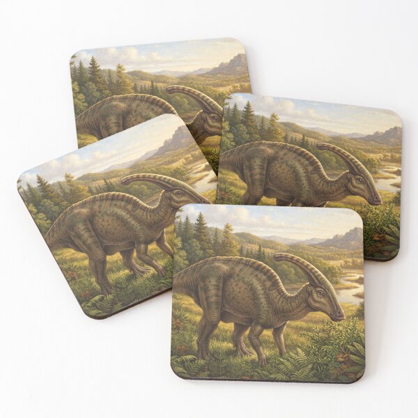 Item preview, Realistic Parasaurolophus Paleoart, Cretaceous Dinosaur Illustration I designed and sold by Yaremchuk.