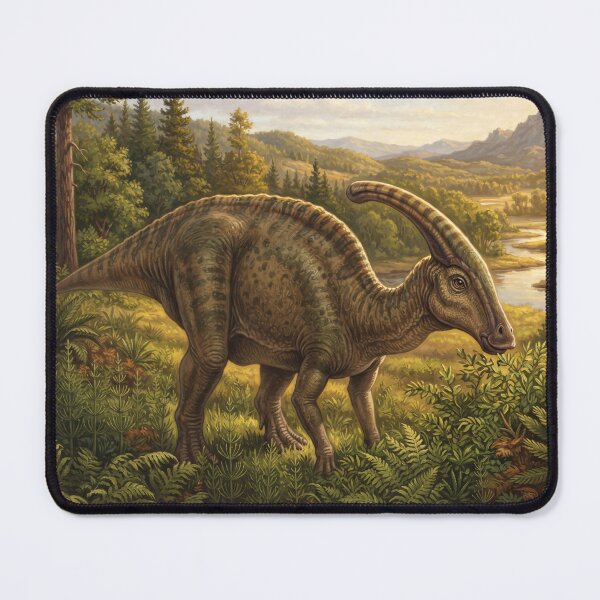 Item preview, Realistic Parasaurolophus Paleoart, Cretaceous Dinosaur Illustration I designed and sold by Yaremchuk.