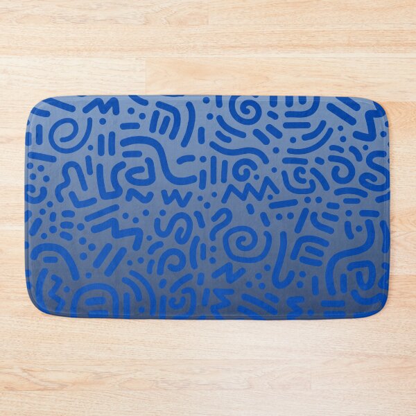 Item preview, Abstract Memphis Scribble – Retro 90s Line Art | Blue designed and sold by Frohyou.