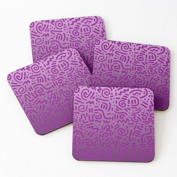 Item preview, Abstract Memphis Scribble – Retro 90s Line Art | Purple designed and sold by Frohyou.