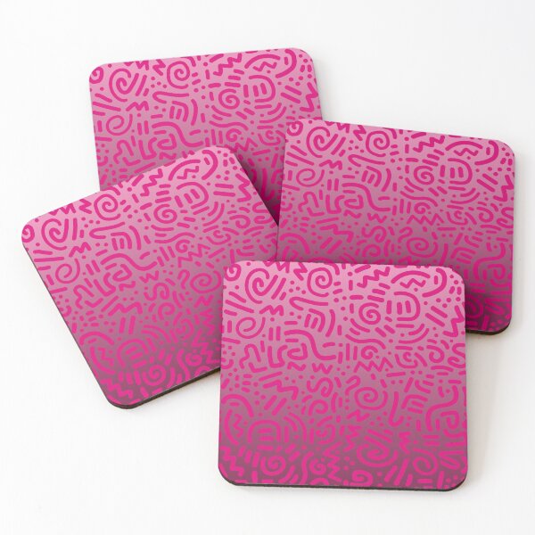 Item preview, Abstract Memphis Scribble – Retro 90s Line Art | Pink designed and sold by Frohyou.