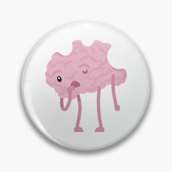 Artikelvorschau, Niedliches rosa Gehirn mit herausgebissener Stelle – Kawaii-Gehirn-Ästhetik entworfen und verkauft von snowberry studio.