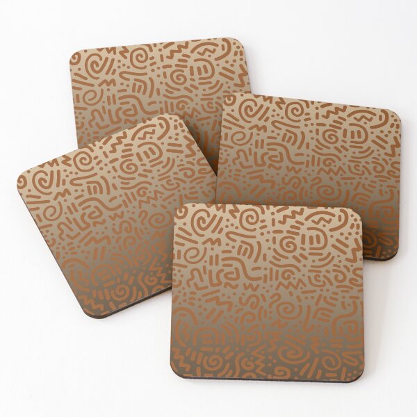 Item preview, Abstract Memphis Scribble – Retro 90s Line Art | Brown designed and sold by Frohyou.