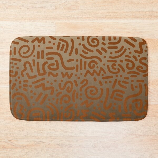 Item preview, Abstract Memphis Scribble – Retro 90s Line Art | Brown designed and sold by Frohyou.