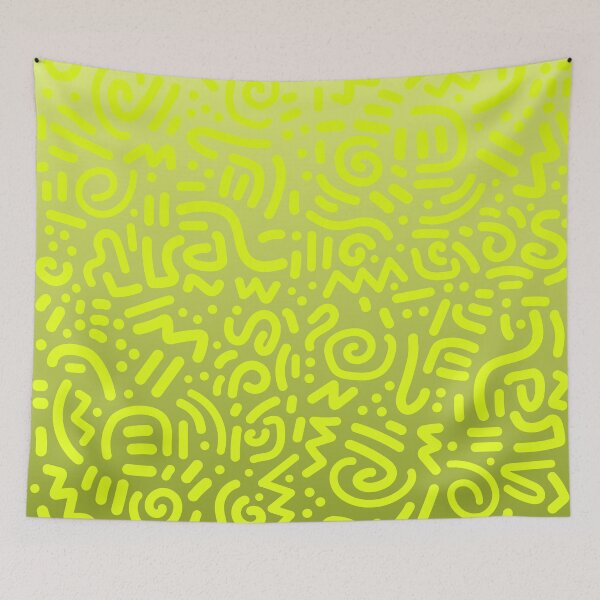 Item preview, Abstract Memphis Scribble – Retro 90s Line Art | Chartreuse designed and sold by Frohyou.