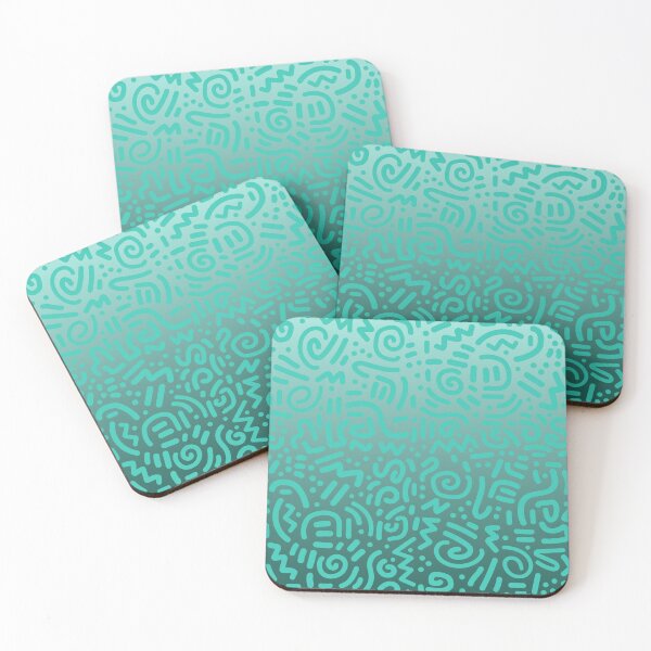 Item preview, Abstract Memphis Scribble – Retro 90s Line Art | Teal designed and sold by Frohyou.