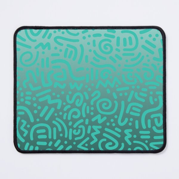 Item preview, Abstract Memphis Scribble – Retro 90s Line Art | Teal designed and sold by Frohyou.