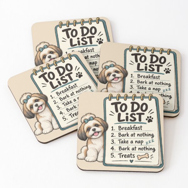 Item preview, Shih Tzu To Do List Breakfast Bark Nap Treats designed and sold by PawsAndPallette .