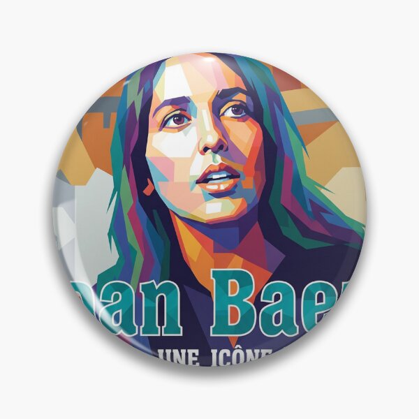 Item preview, Joan Baez Colorful Pop Art designed and sold by SiksisArt.