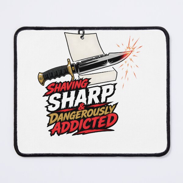 Item preview, Knifemaker Shaving Sharp And Dangerously Addicted Knife Cutting Paper designed and sold by CleverRaccoon.