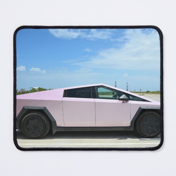 Item preview, A Pink Tesla Cyber Truck outside Starbase production facility designed and sold by STFPhotoAgency.
