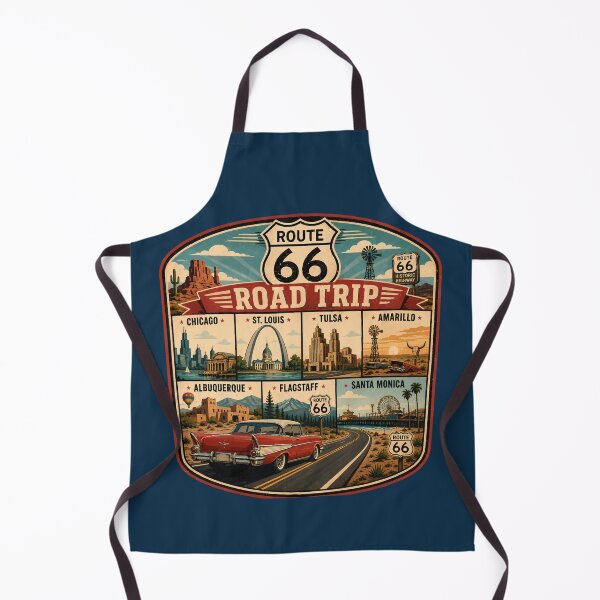 Item preview, Route 66 Landmarks Illustration Travel Art Badge designed and sold by KrisSidDesigns.