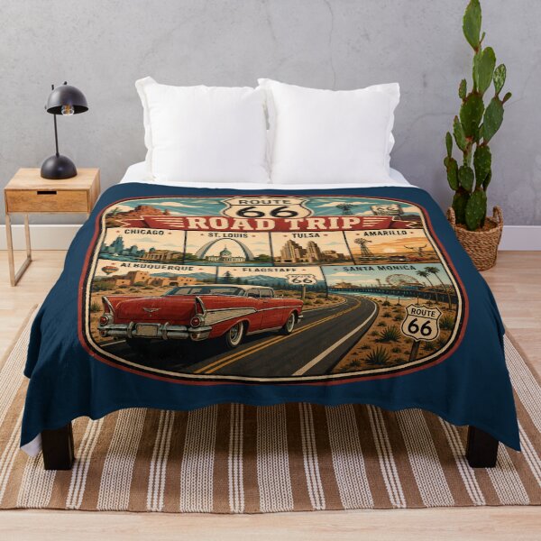 Item preview, Route 66 Landmarks Illustration Travel Art Badge designed and sold by KrisSidDesigns.