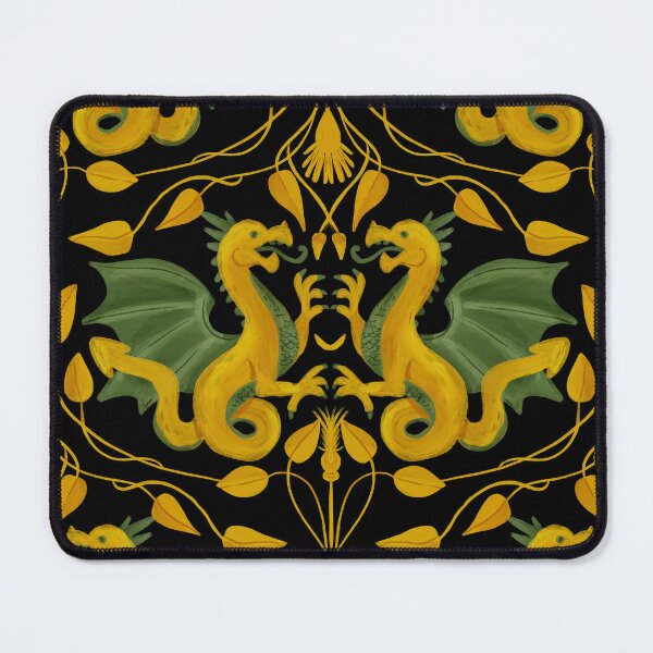 Item preview, Heraldic Dragon Tapestry - Medieval Castlecore Gothic Fantasy on black designed and sold by aneladesigns.