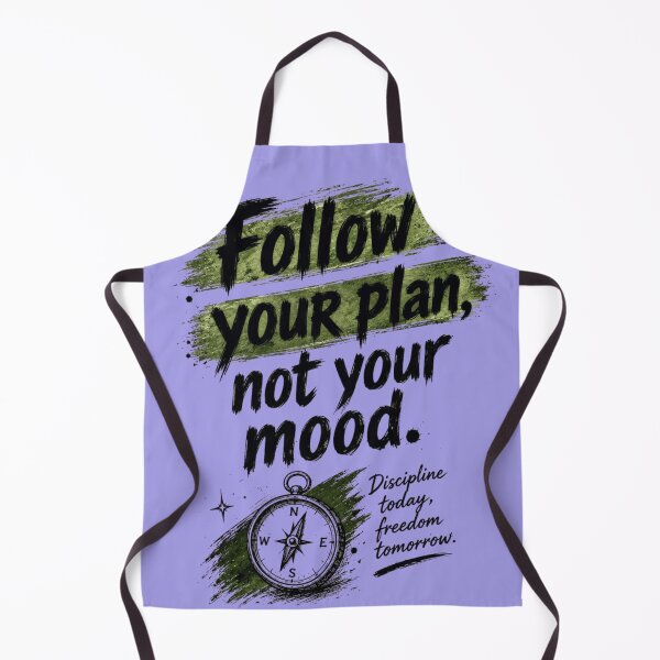 Item preview, Follow Your Plan Not Your Mood Motivational Discipline Quote designed and sold by RajDeals.