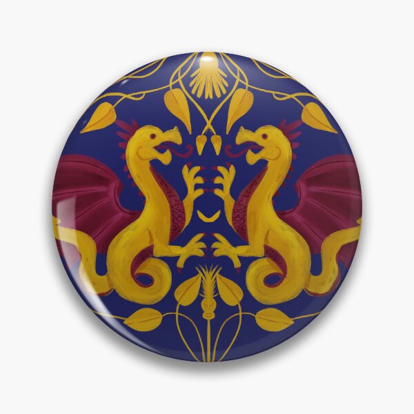 Item preview, Heraldic Dragon Tapestry - Medieval Castlecore Gothic Fantasy on navy designed and sold by aneladesigns.