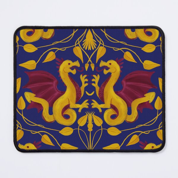 Item preview, Heraldic Dragon Tapestry - Medieval Castlecore Gothic Fantasy on navy designed and sold by aneladesigns.