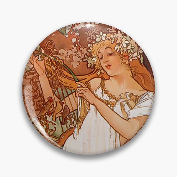 Item preview, Alfons Mucha The Seasons Spring | The Seasons 1896 | Art Nouveau Floral Poster designed and sold by Shoupay.