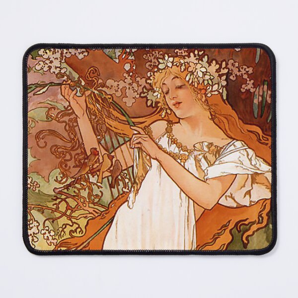 Item preview, Alfons Mucha The Seasons Spring | The Seasons 1896 | Art Nouveau Floral Poster designed and sold by Shoupay.