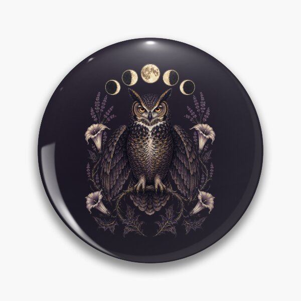 Item preview, Midnight Owl and Moon Phases designed and sold by printheavenart.