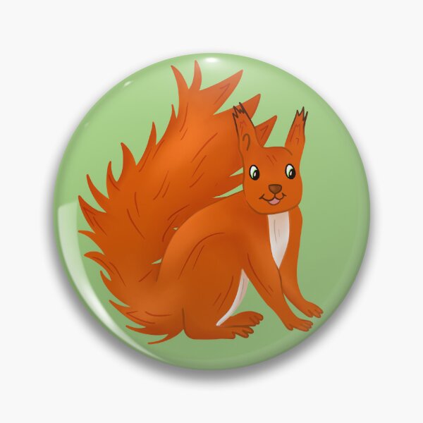 Item preview, cute red squirrel cartoon illustration designed and sold by clawinyourback.
