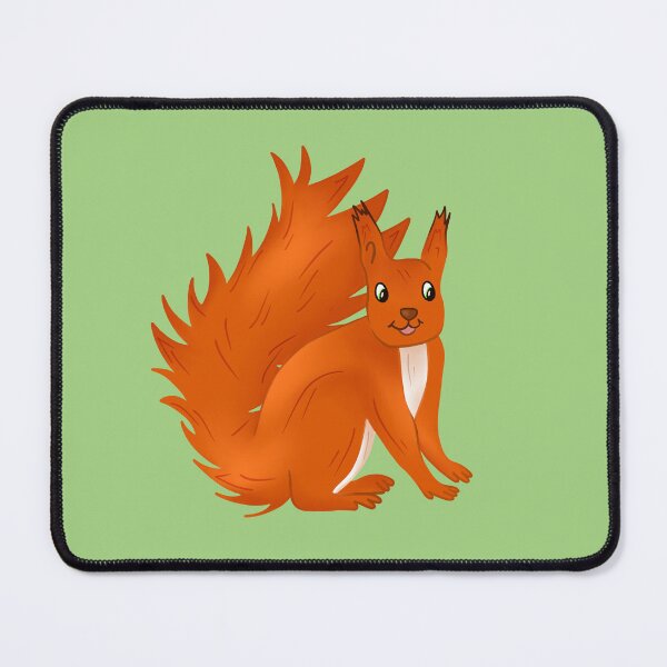 Item preview, cute red squirrel cartoon illustration designed and sold by clawinyourback.
