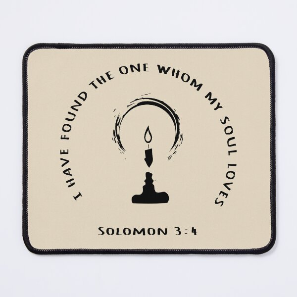 Item preview, Song of Solomon 3:4 | Minimal optical illussion Christian Wedding Love Quote with a couple kissing | I Have Found the One My Soul Loves | Black designed and sold by ZechJohnRB.