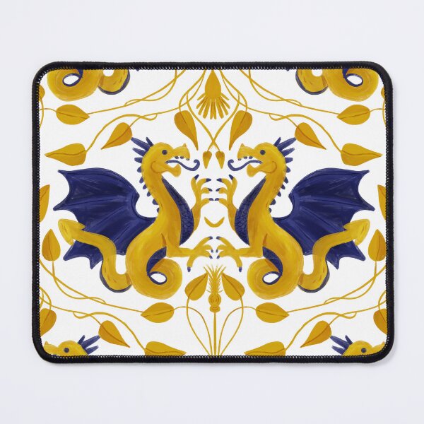 Item preview, Heraldic Dragon Tapestry - Medieval Castlecore Gothic Fantasy on white designed and sold by aneladesigns.