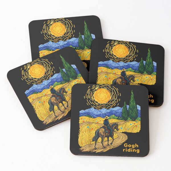 Item preview, Gogh Riding Funny Van Gogh Horse Starry Night Cowboy designed and sold by leevekaArt.
