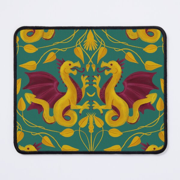 Item preview, Heraldic Dragon Tapestry - Medieval Castlecore Gothic Fantasy on green designed and sold by aneladesigns.