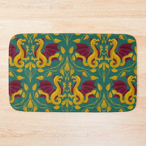 Item preview, Heraldic Dragon Tapestry - Medieval Castlecore Gothic Fantasy on green designed and sold by aneladesigns.