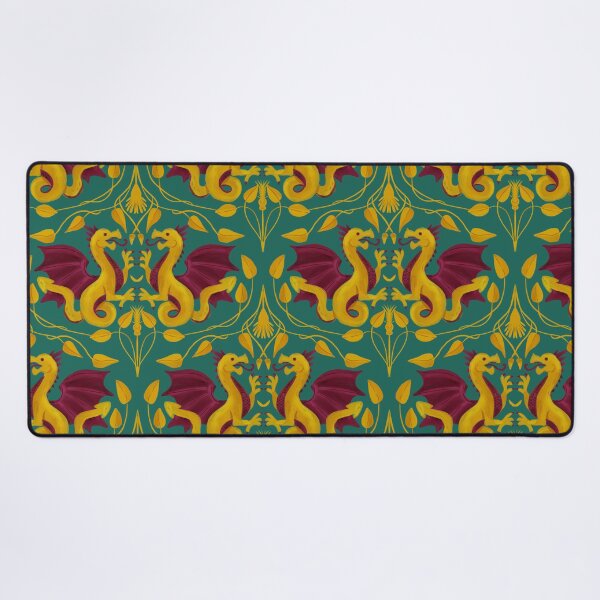 Item preview, Heraldic Dragon Tapestry - Medieval Castlecore Gothic Fantasy on green designed and sold by aneladesigns.