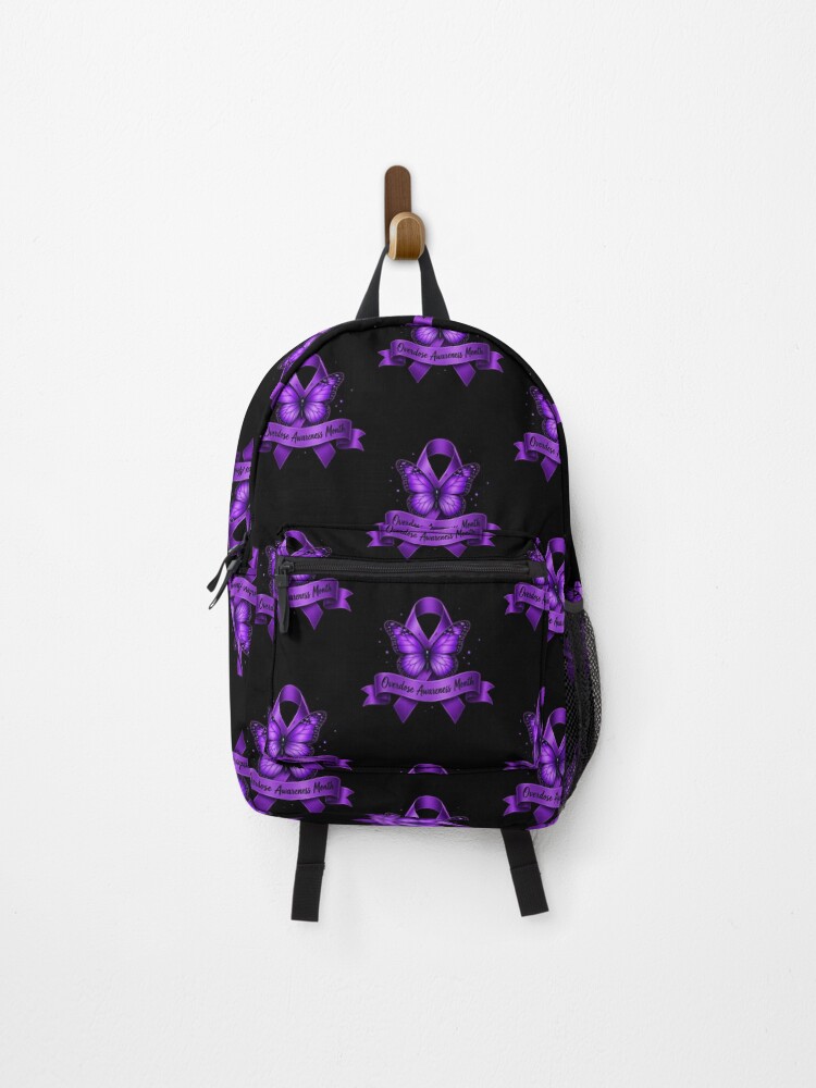 Thumbnail 1 of 3, Backpack, Overdose Awareness Month designed and sold by TheEndDesign.