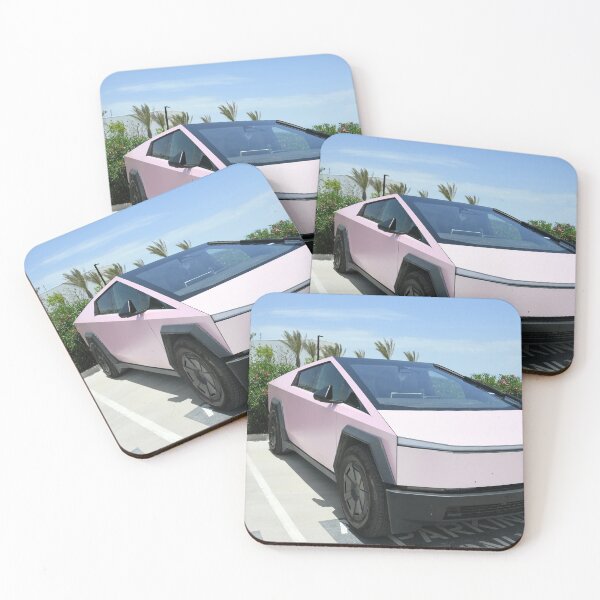 Item preview, Pink Tesla Cyber Truck outside Starbase production facility designed and sold by STFPhotoAgency.
