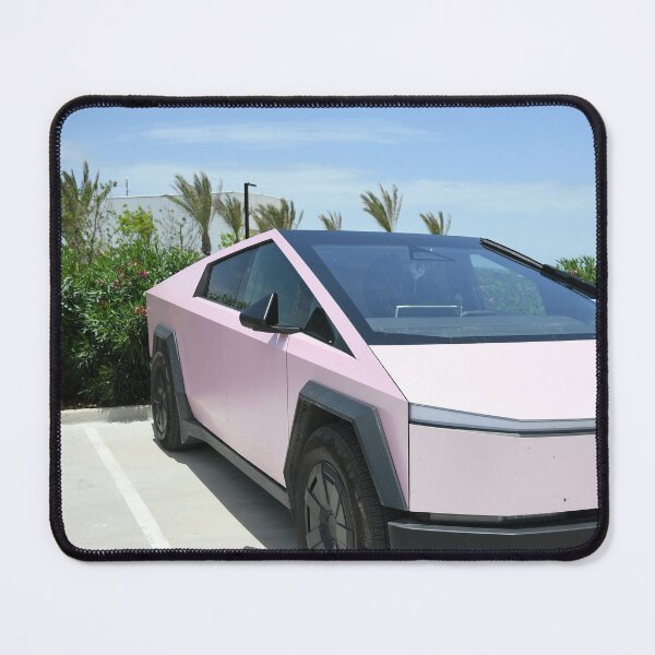 Item preview, Pink Tesla Cyber Truck outside Starbase production facility designed and sold by STFPhotoAgency.