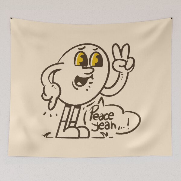 Item preview, Retro Peace Yeah, but F*ck You character illustration designed and sold by adipra.