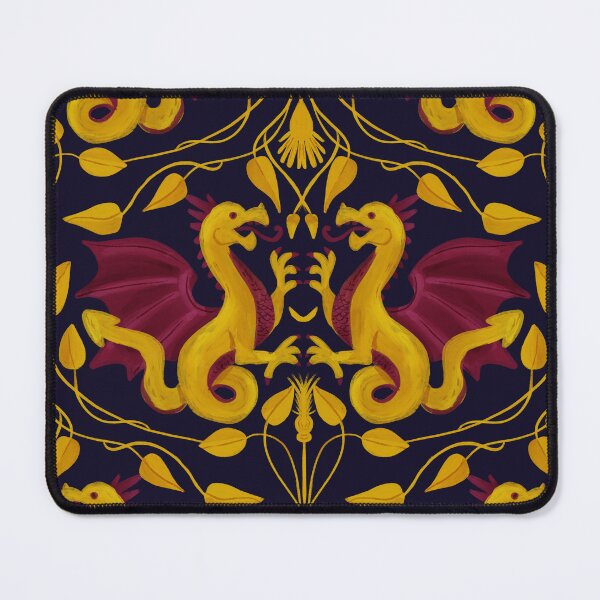 Item preview, Heraldic Dragon Tapestry - Medieval Castlecore Gothic Fantasy on black designed and sold by aneladesigns.