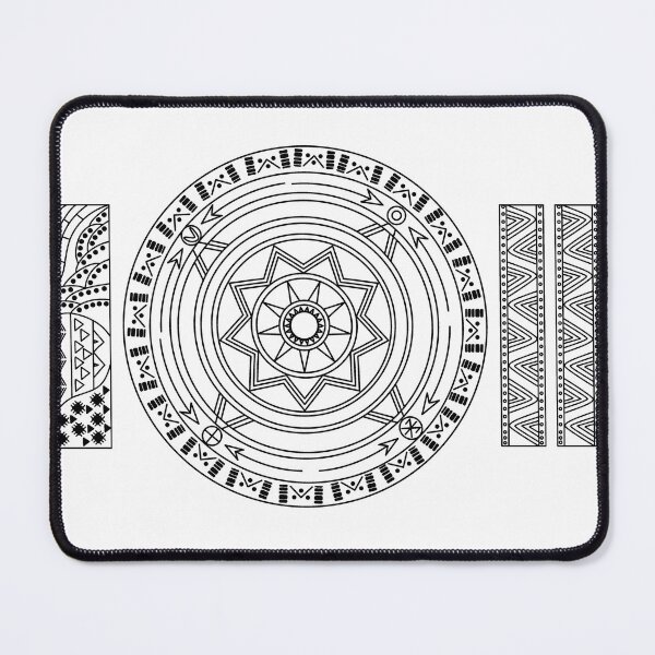 Item preview, White Line Art Magic Circle designed and sold by ArtBySaMandala.