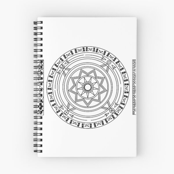 Item preview, White Line Art Magic Circle designed and sold by ArtBySaMandala.