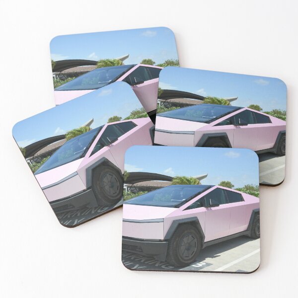 Item preview, Pink Tesla Cyber Truck outside Starbase production facility designed and sold by STFPhotoAgency.