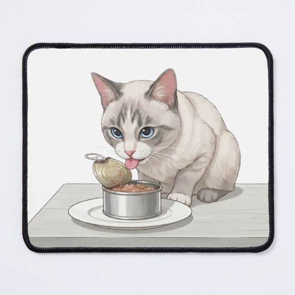 Item preview, "BB the Seal Point Siamese Cat Eating Wet Food designed and sold by PetalsPaws.