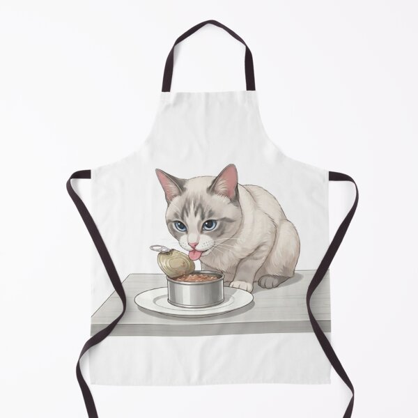 Item preview, "BB the Seal Point Siamese Cat Eating Wet Food designed and sold by PetalsPaws.