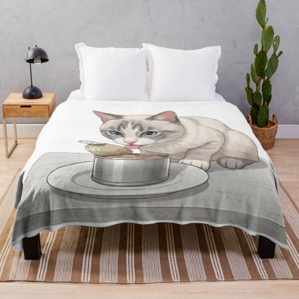 Item preview, "BB the Seal Point Siamese Cat Eating Wet Food designed and sold by PetalsPaws.
